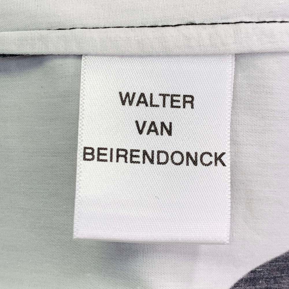 WALTER VAN BEIRENDONCK Black White Graphic Cotton Long Sleeve Shirt - Picture 7 of 8